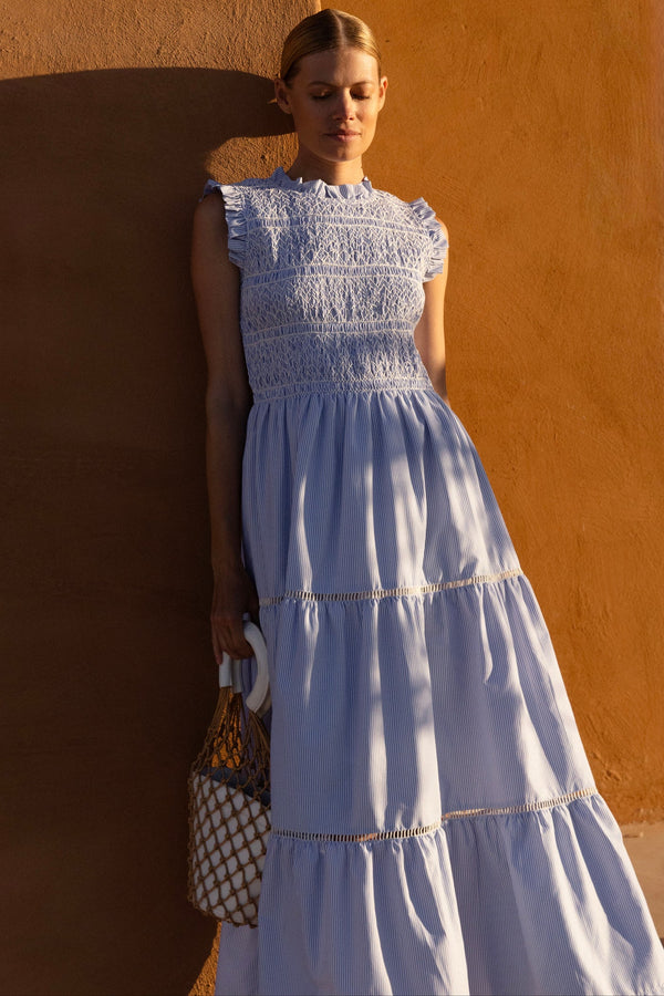 Sleeveless Smocked Maxi