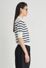 ODA POLO- Cream and Midnight Stripe
