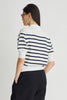 ODA POLO- Cream and Midnight Stripe