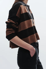 Samira striped knit polo