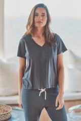 Bonnie Boxy V- Neck Tee