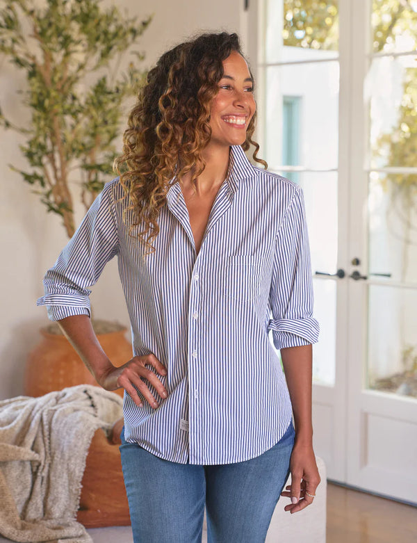 EILEEN- WHITE NAVY STRIPE