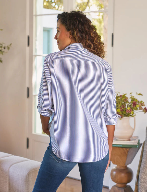 EILEEN- WHITE NAVY STRIPE