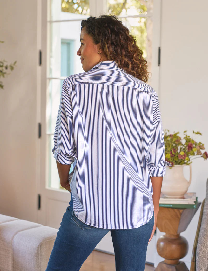 EILEEN- WHITE NAVY STRIPE