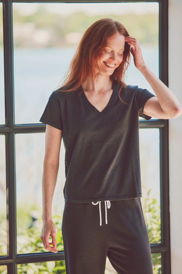 Bonnie Boxy V- Neck Tee