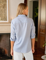 EILEEN LIGHTEST FLANNEL- BLUE PLAID