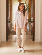 EILEEN- Pink, white, grey plaid