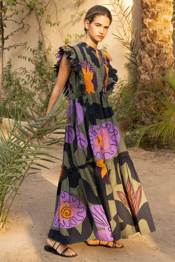Scallop Pintuck Maxi