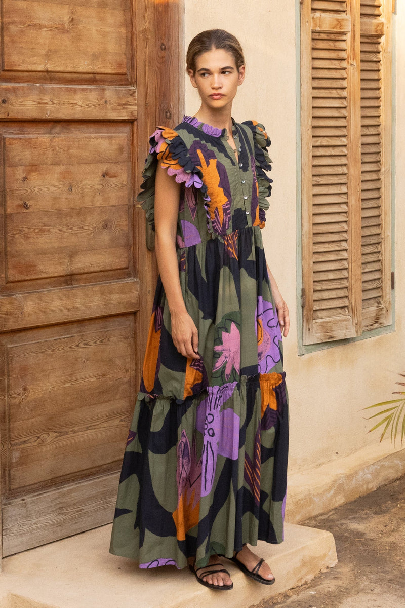 Scallop Pintuck Maxi