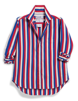 EILEEN- RED BLUE CREAM STRIPE