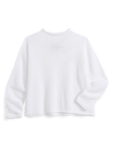Monterey Pointelle Rolled Funnel Neck Sweater
