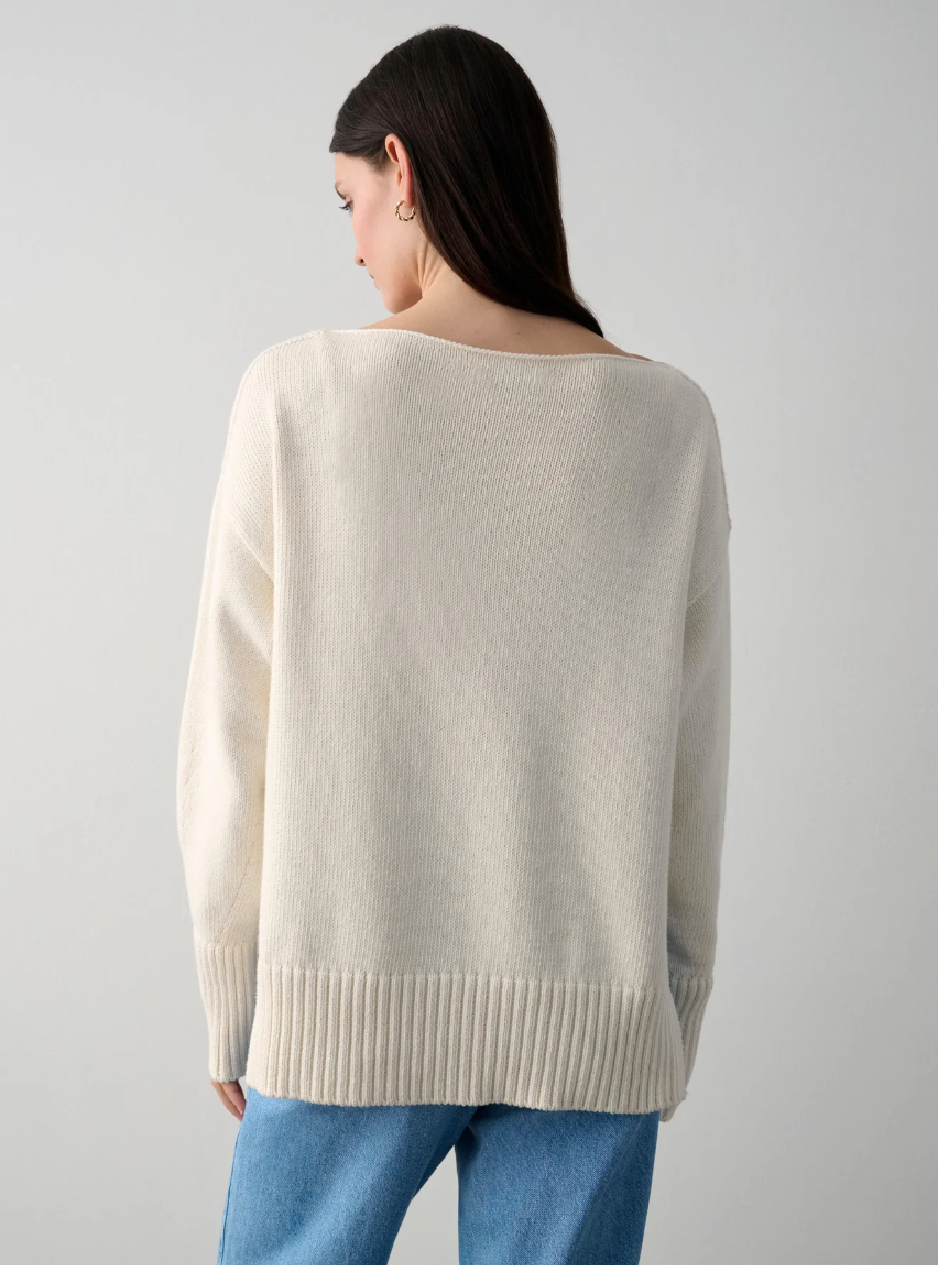 ORGANIC COTTON BOATNECK SWEATER