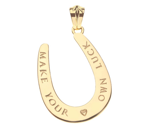 lucky starry horseshoe pendant-32" mini twist chain