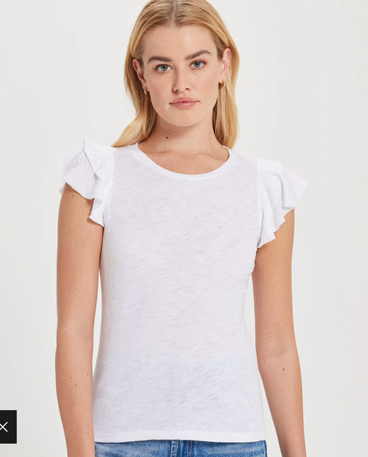 CELESTE RUFFLE SLEEVE TEE