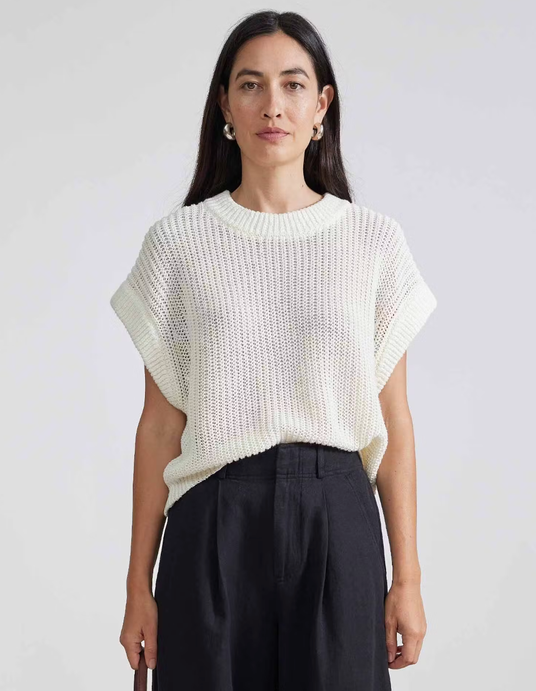 OLIVIA LINEN VEST SWEATER