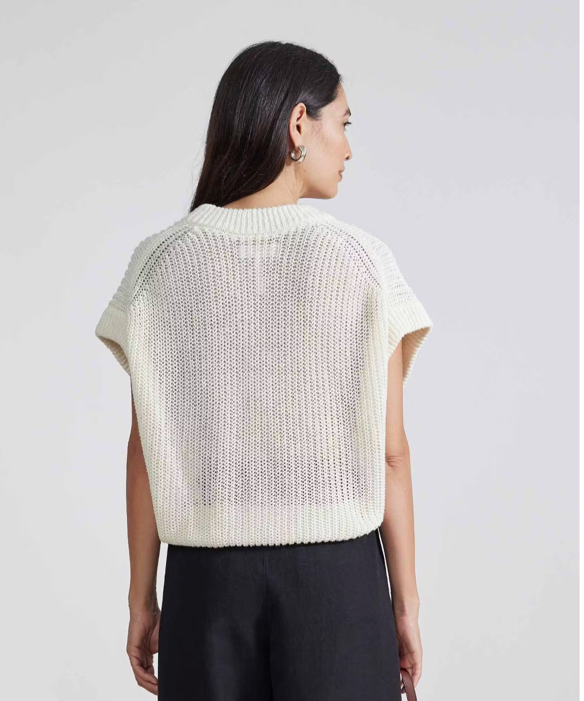 OLIVIA LINEN VEST SWEATER