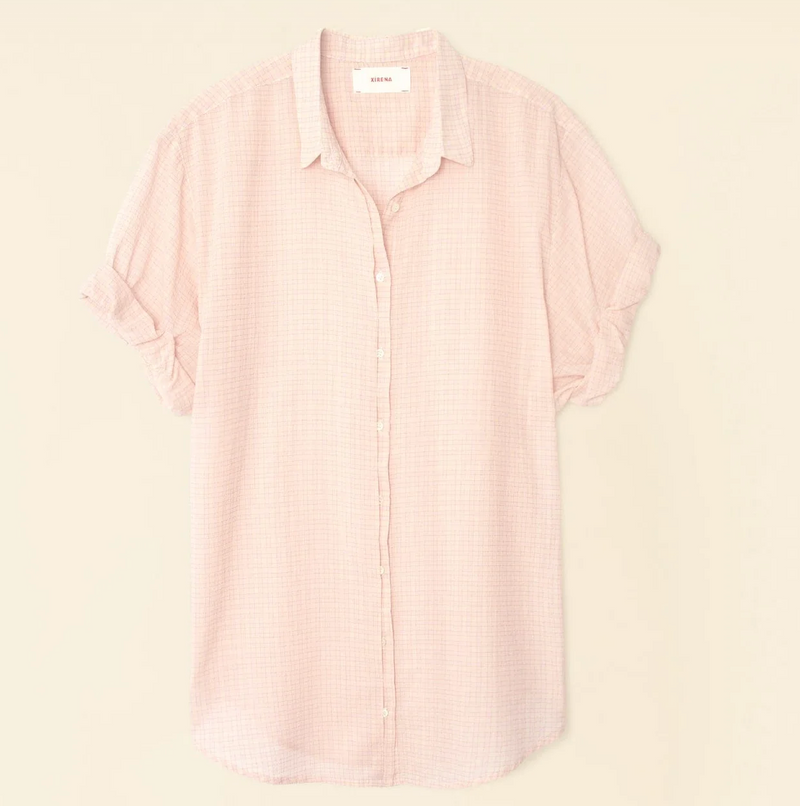 CHANNING SHIRT-ROSE PETAL CHECK