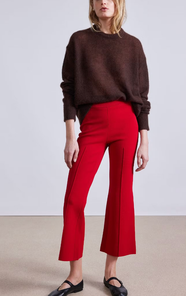 RENE PULL ON PANT-DEEP RED