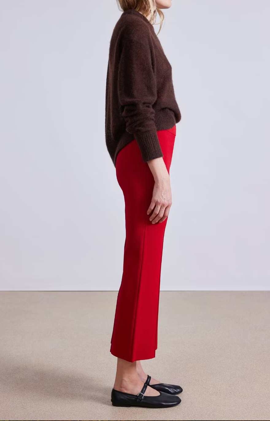 RENE PULL ON PANT-DEEP RED