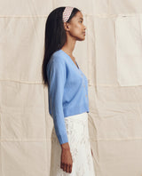 Cashmere Tiny V Neck Cardigan