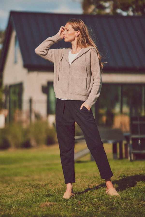 CASHMERE WAFFLE HOODIE