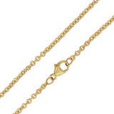 16" 2MM Yellow Gold Chain