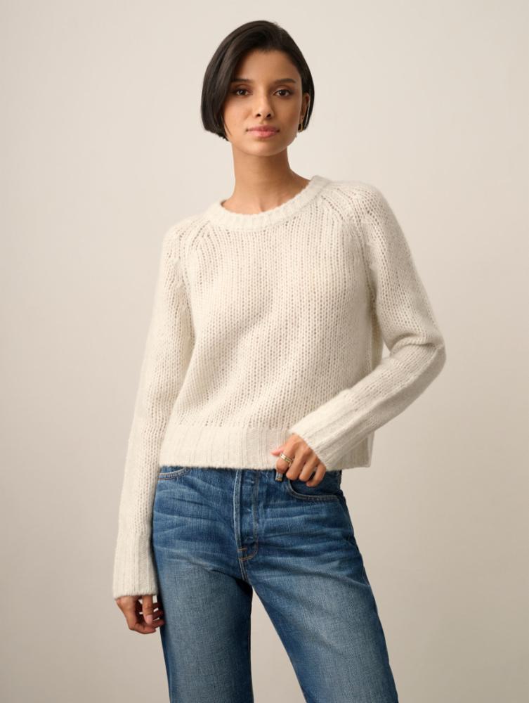 LOFTY CASHMERE SILK SHRUNKEN SWEATSHIRT