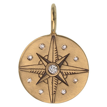 Compass Rose Stamp with diamond