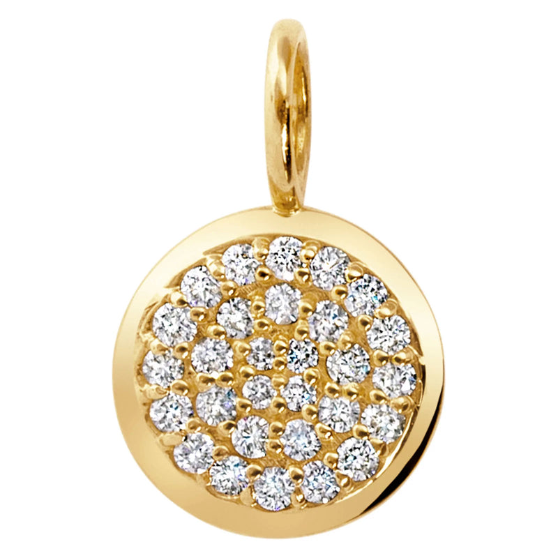 Mini pave round charm 88406