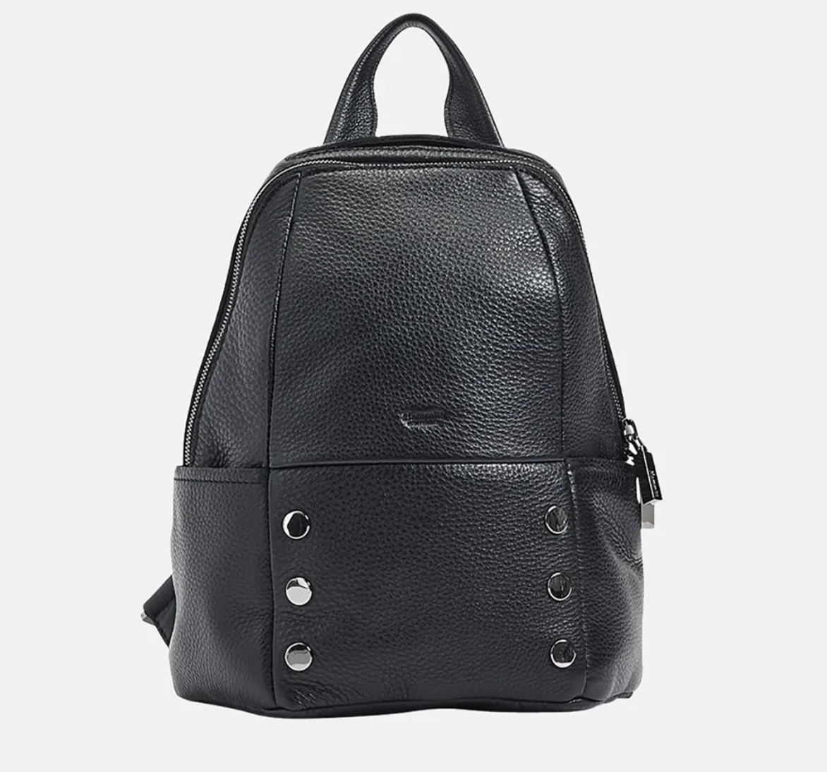 MEDIUM HUNTER BACKPACK BLACK W/GUNMETAL RIVETS